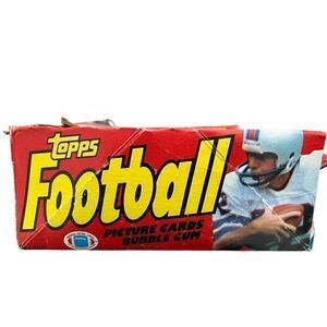Topps Football 1981 Picture Vintage Bubble Gum Box & wrappers